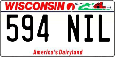 WI license plate 594NIL