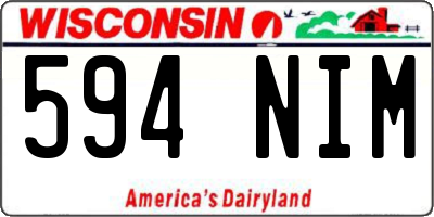 WI license plate 594NIM