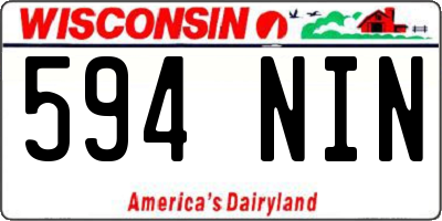 WI license plate 594NIN