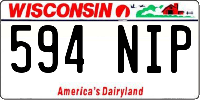 WI license plate 594NIP