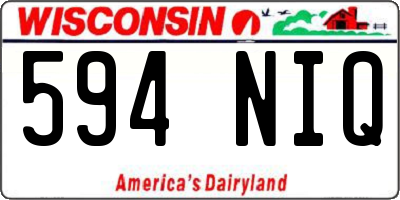 WI license plate 594NIQ