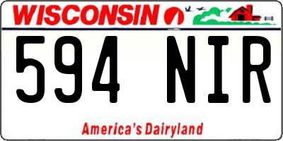 WI license plate 594NIR