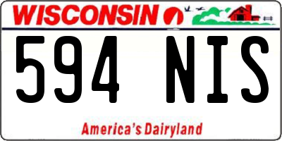 WI license plate 594NIS