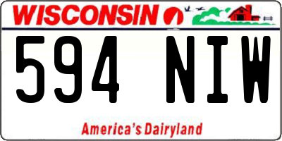 WI license plate 594NIW