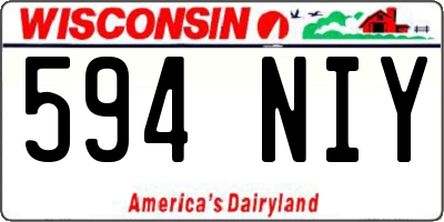 WI license plate 594NIY