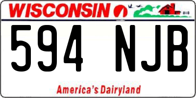 WI license plate 594NJB