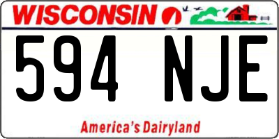 WI license plate 594NJE
