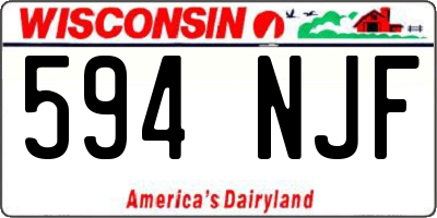 WI license plate 594NJF