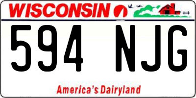 WI license plate 594NJG