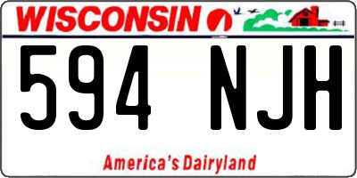 WI license plate 594NJH