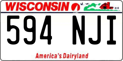 WI license plate 594NJI