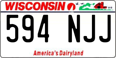 WI license plate 594NJJ