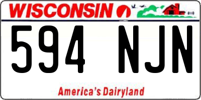 WI license plate 594NJN
