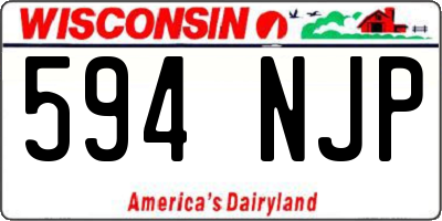 WI license plate 594NJP