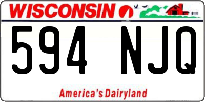 WI license plate 594NJQ