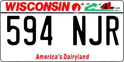 WI license plate 594NJR