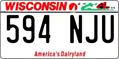 WI license plate 594NJU