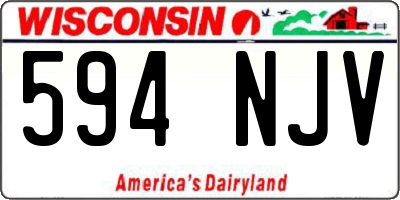 WI license plate 594NJV