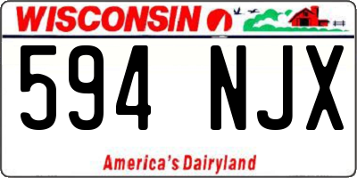 WI license plate 594NJX
