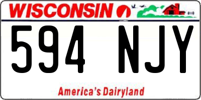 WI license plate 594NJY