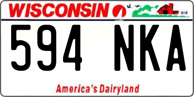 WI license plate 594NKA