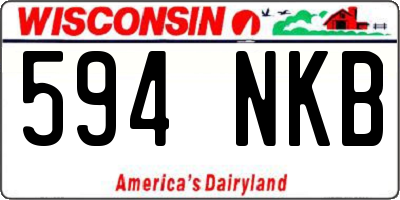 WI license plate 594NKB