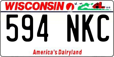 WI license plate 594NKC