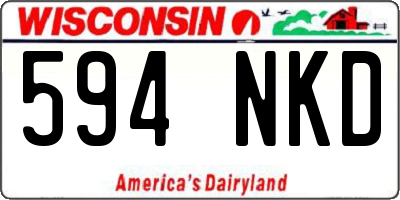 WI license plate 594NKD