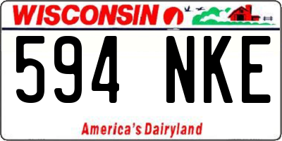 WI license plate 594NKE