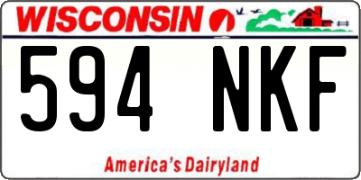 WI license plate 594NKF