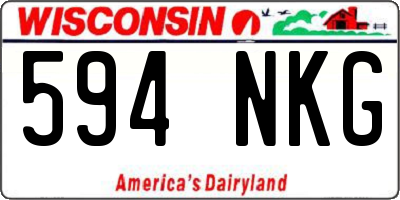 WI license plate 594NKG