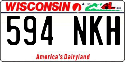 WI license plate 594NKH