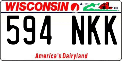 WI license plate 594NKK