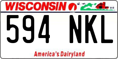 WI license plate 594NKL