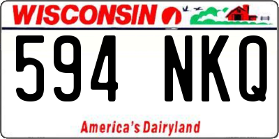 WI license plate 594NKQ