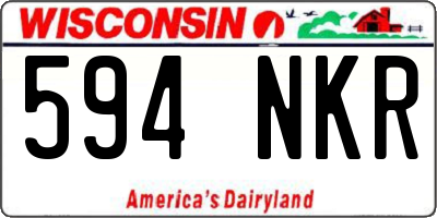 WI license plate 594NKR