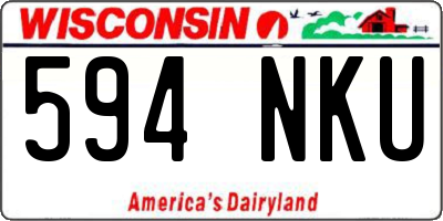 WI license plate 594NKU