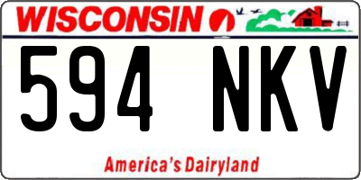WI license plate 594NKV