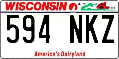 WI license plate 594NKZ