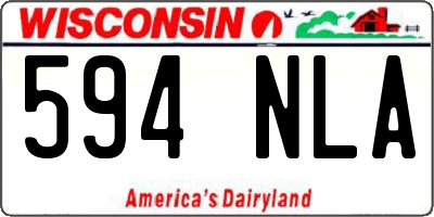 WI license plate 594NLA