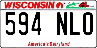 WI license plate 594NLO