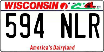 WI license plate 594NLR