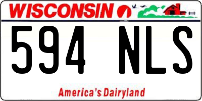 WI license plate 594NLS