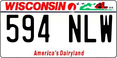 WI license plate 594NLW