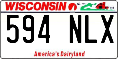 WI license plate 594NLX