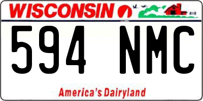 WI license plate 594NMC