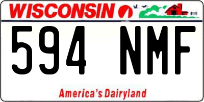 WI license plate 594NMF