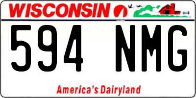 WI license plate 594NMG