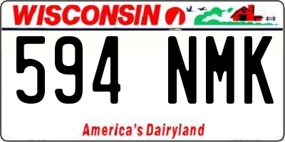 WI license plate 594NMK