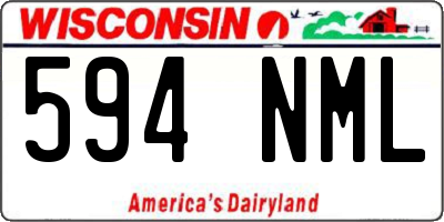 WI license plate 594NML